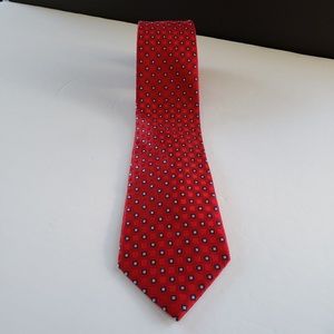 IZOD Red Blue and White 100% Silk Tie